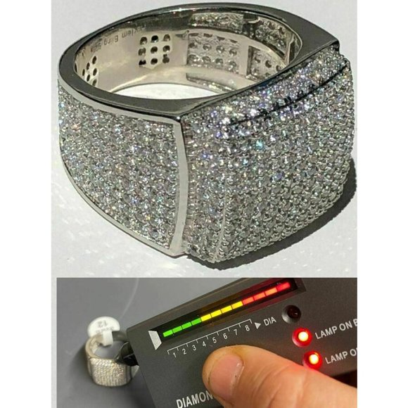 Harlembling 925 Silver Square Hip Hop Pinky Ring